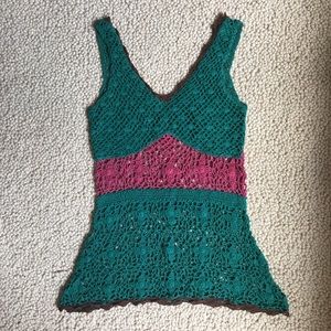 Anthropologie | Crocheted Tank Top Lily White XS